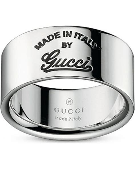 gucci trademark sterling silver ring